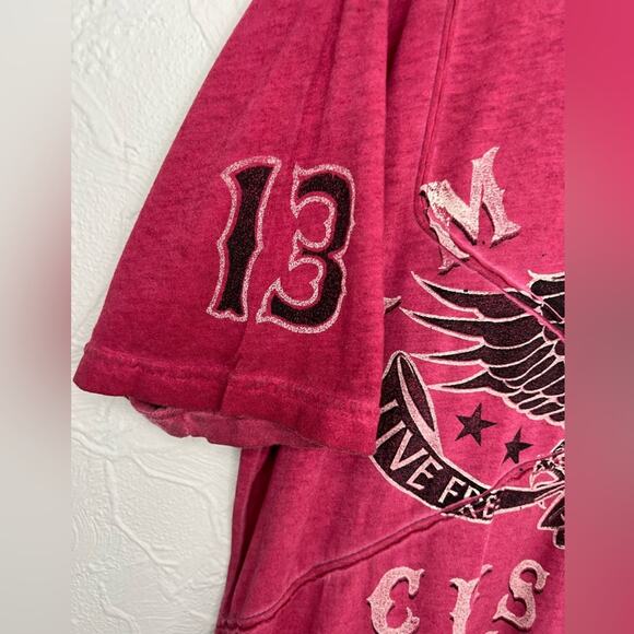 VINTAGE AFFLICTION AMERICAN CUSTOM MOTOR CLUB AOP SHIRT SIZE LARGE CLEAN - Picture 6 of 7